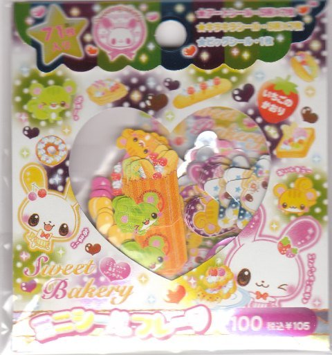 Japan Cru-x Sweet Bakery Rabbit Sack Stickers KAWAII