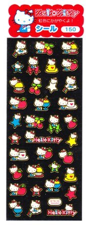 Japan Sanrio Hello Kitty Rainbow Colour Laser Sticker KAWAII