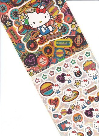 Japan Sanrio Hello Kitty Jean Style Jumbosealdass Sticker KAWAII
