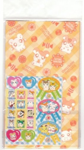 Japan Hamutaro Paper Gift Bags Pack KAWAII