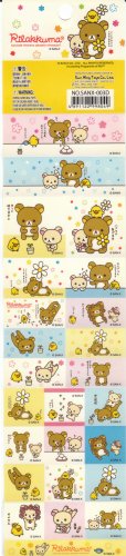 Japan San-x Rilakkuma Flower Long Sticker KAWAII