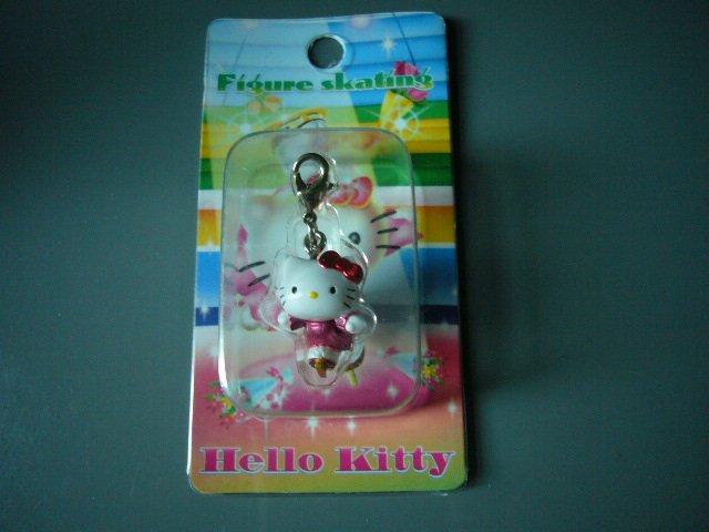 JAPAN Hello Kitty Skating Hanging Button KAWAII