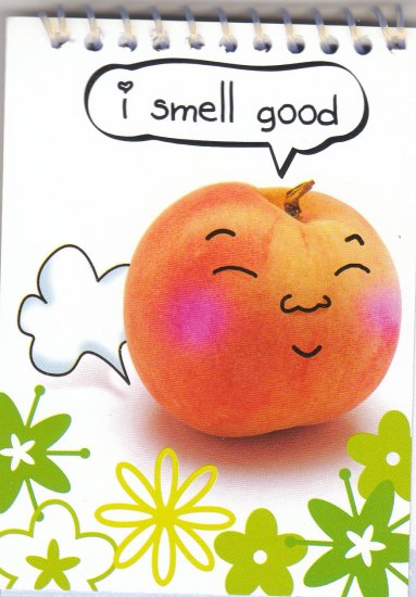 Peach "I smell good" Small Notebook Kawaii