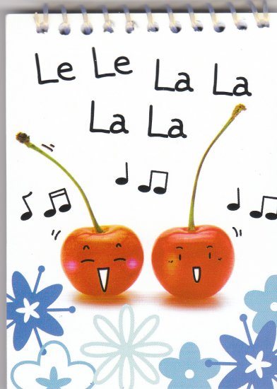 Cherry "Le Le La La La La" Small Notebook Kawaii