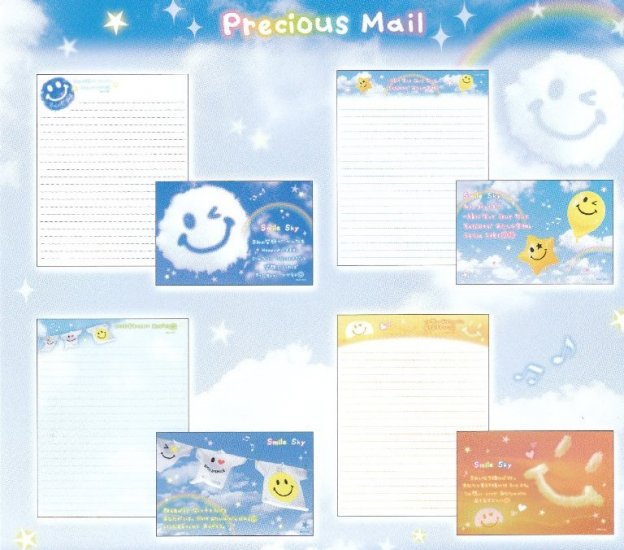 JAPAN Kamio Happy Smile Sky Lettersets Kawaii