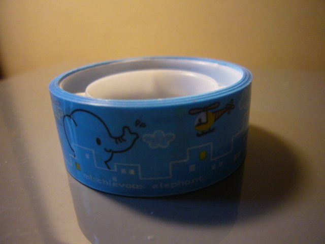 Japan Elephant w/ Helicopter Deco Tape KAWAII