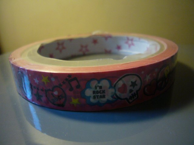 Japan Mind Wave Rock Retrol Skull BIG Deco Tape KAWAII