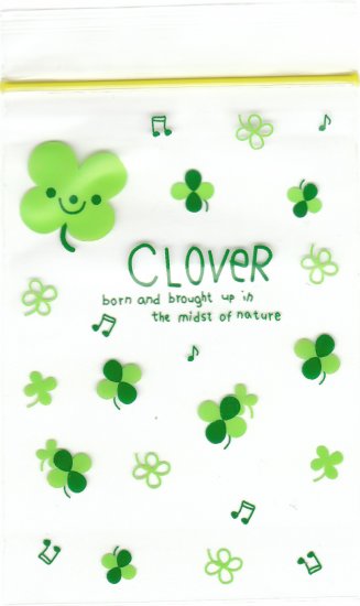 Japan Clover Plastic Gift Bags w/ Zipper KAWAII
