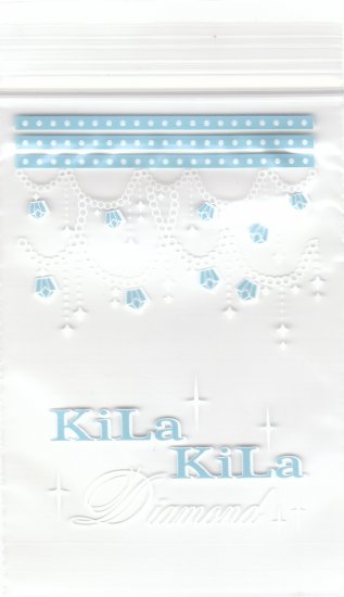 3x Japan Kila Kila Diamond Plastic Gift Bags w/ Zipper KAWAII