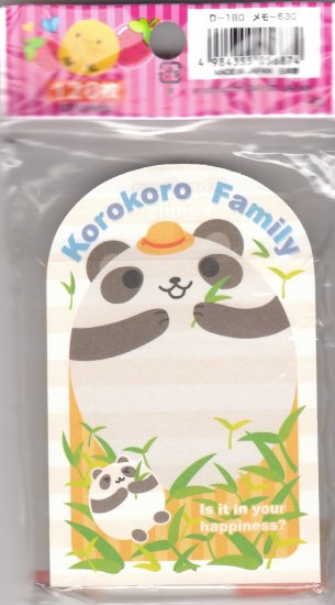 JAPAN Panda & Hamster Die Cut Memopad KAWAII
