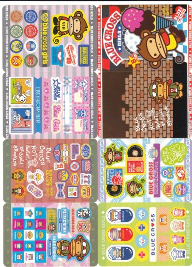Japan Blue Cross Monkey Jumbosealdass Sticker KAWAII