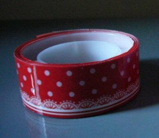Japan Red Polka Dots w/ Lace Deco Tape KAWAII