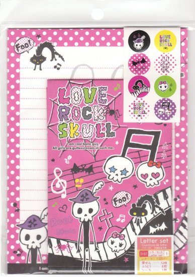 JAPAN Love Rock Skull Lettersets Pack + Sticker KAWAII