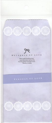 Korea Whispers of Love Ribbon Envelopes Pack KAWAII (Purple)