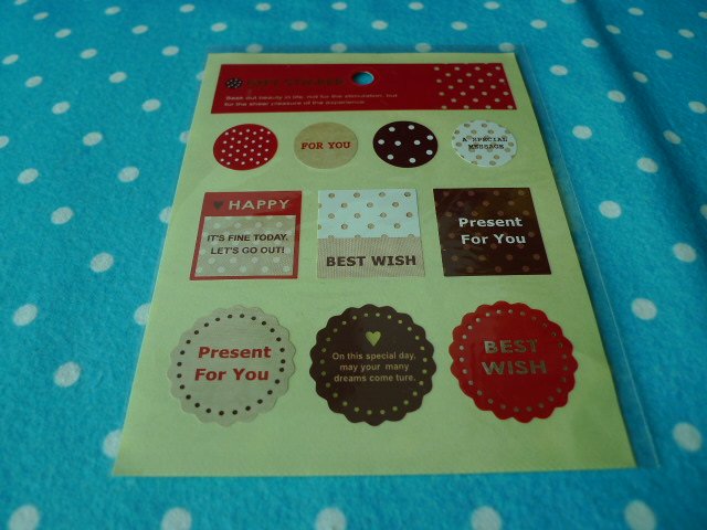 Polka Dots Gift Sticker KAWAII
