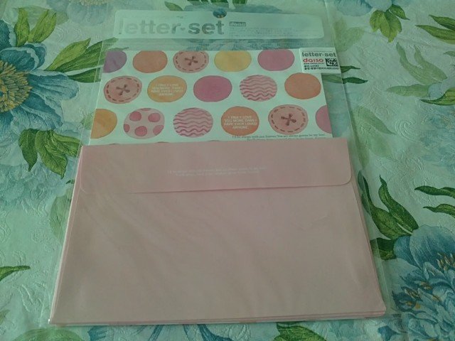 Korea Pink Buttons Polka Dots Lettersets KAWAII