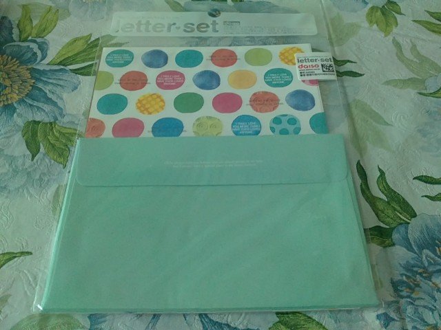 Korea Light Blue Polka Dots Lettersets KAWAII