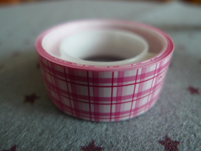 Japan Pink Plaid Deco Tape KAWAII