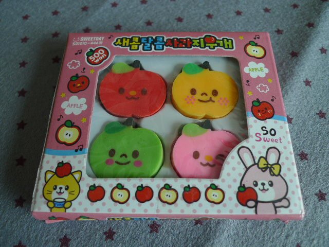 Korea Sweet Fruit 4 Erasers Pack KAWAII