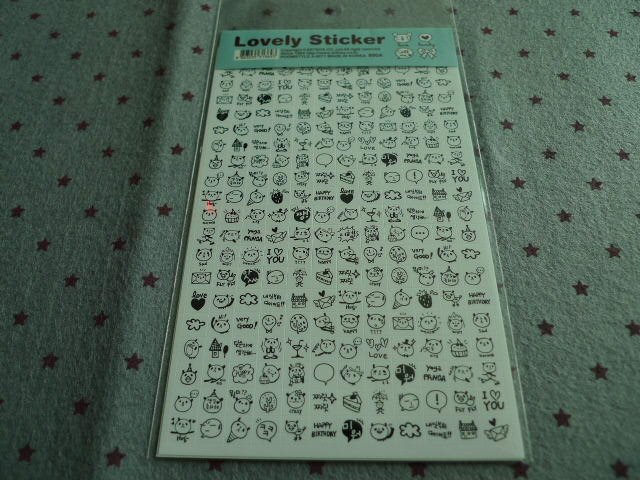Korea Panda Schedule Sticker (2 sheets set) KAWAII (A)