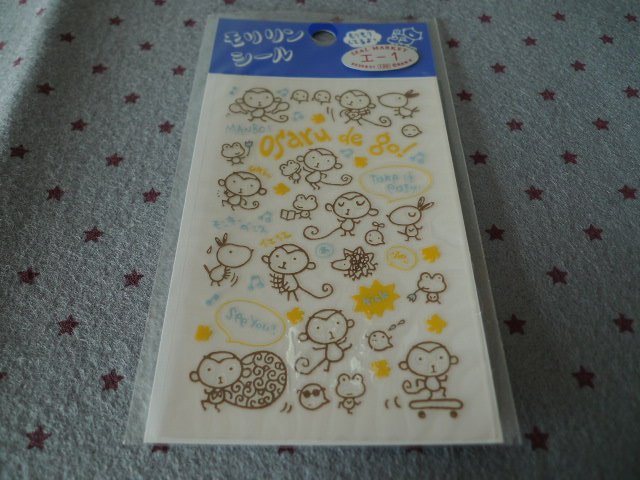 Japan San-x Monkey Osaru Transfer Sticker KAWAII