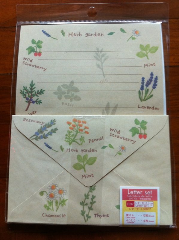 JAPAN Herb Garden Lettersets Pack KAWAII
