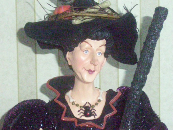 Halloween Diva Witch With Broom