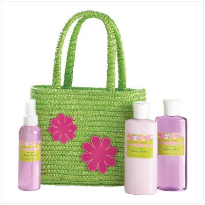 Green Tote Bath Set