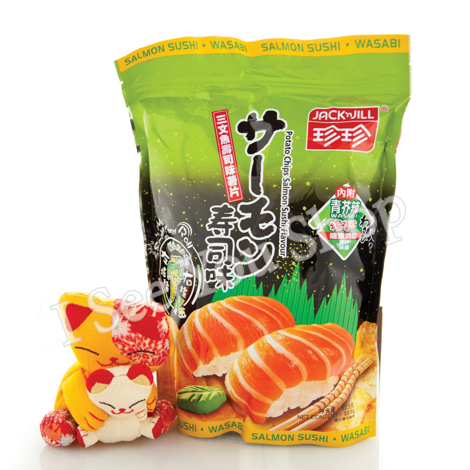 çç䏿é壽å¸å³è¯ç Jack'n Jill Salmon Sushi Wasabi Flavored Potato Chips 52.5g