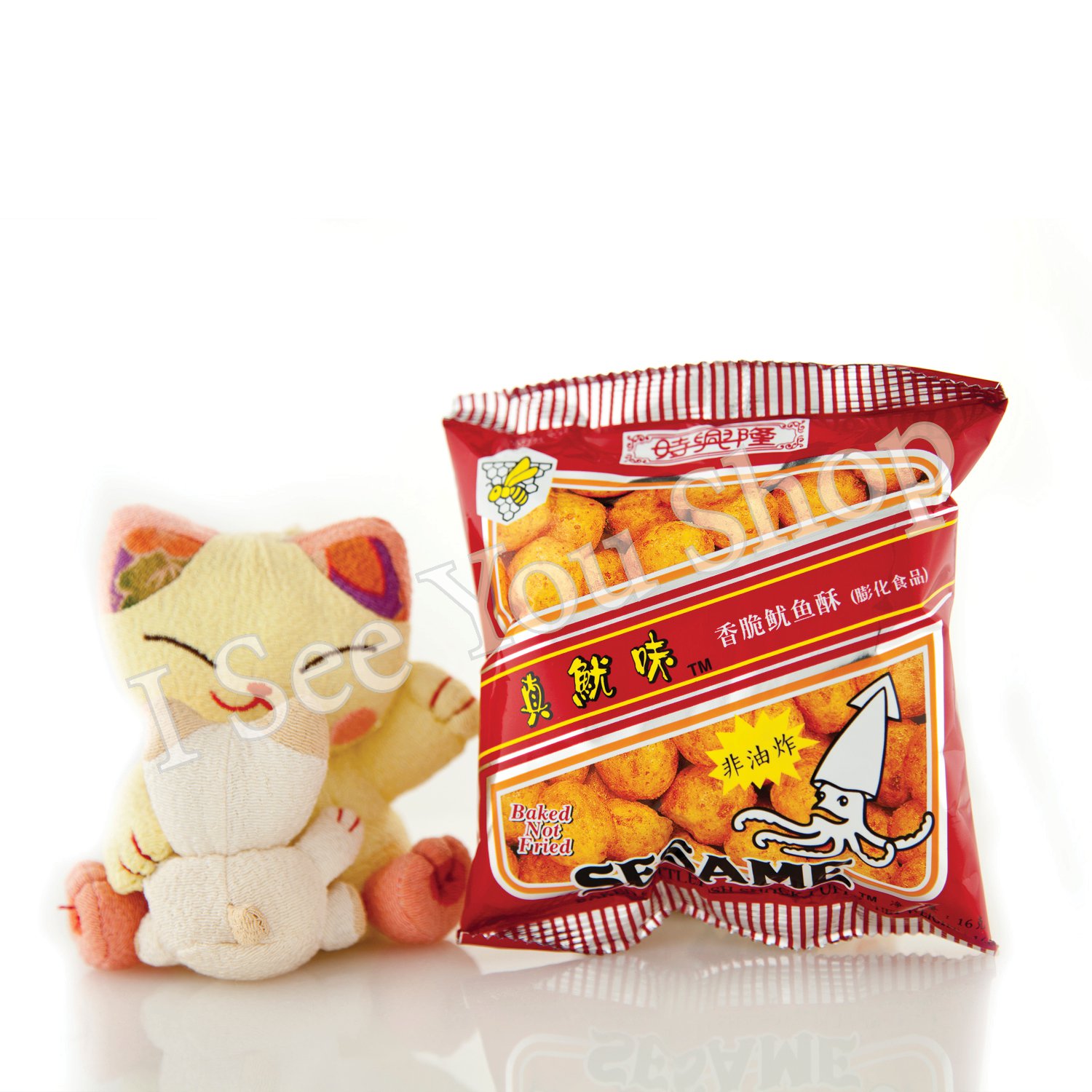 æèé é¦èé·éé¥ Sze Hing Loong Sesame Baked Cuttlefish Snack Puffs 16g
