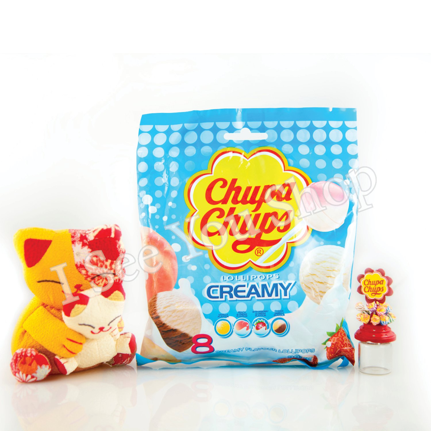 ç寶ç 奶å³è¢è£ç³ Chupa Chups Assorted Creamy Flavor Lollipops (8 Lollipops) 96g