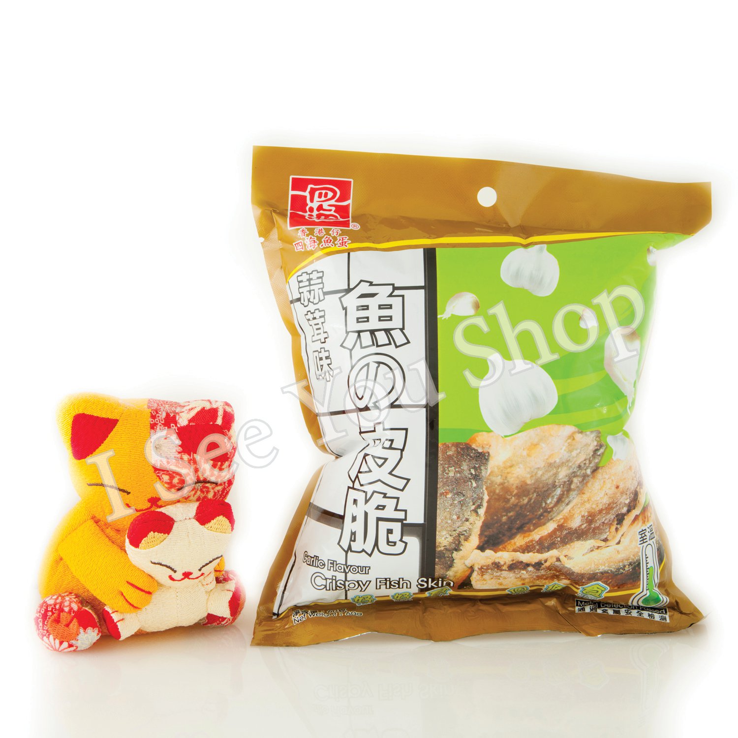 åæµ·éä¹ç®èèè¸å³ Four Seas Crispy Fish Skin Garlic Flavor 60g