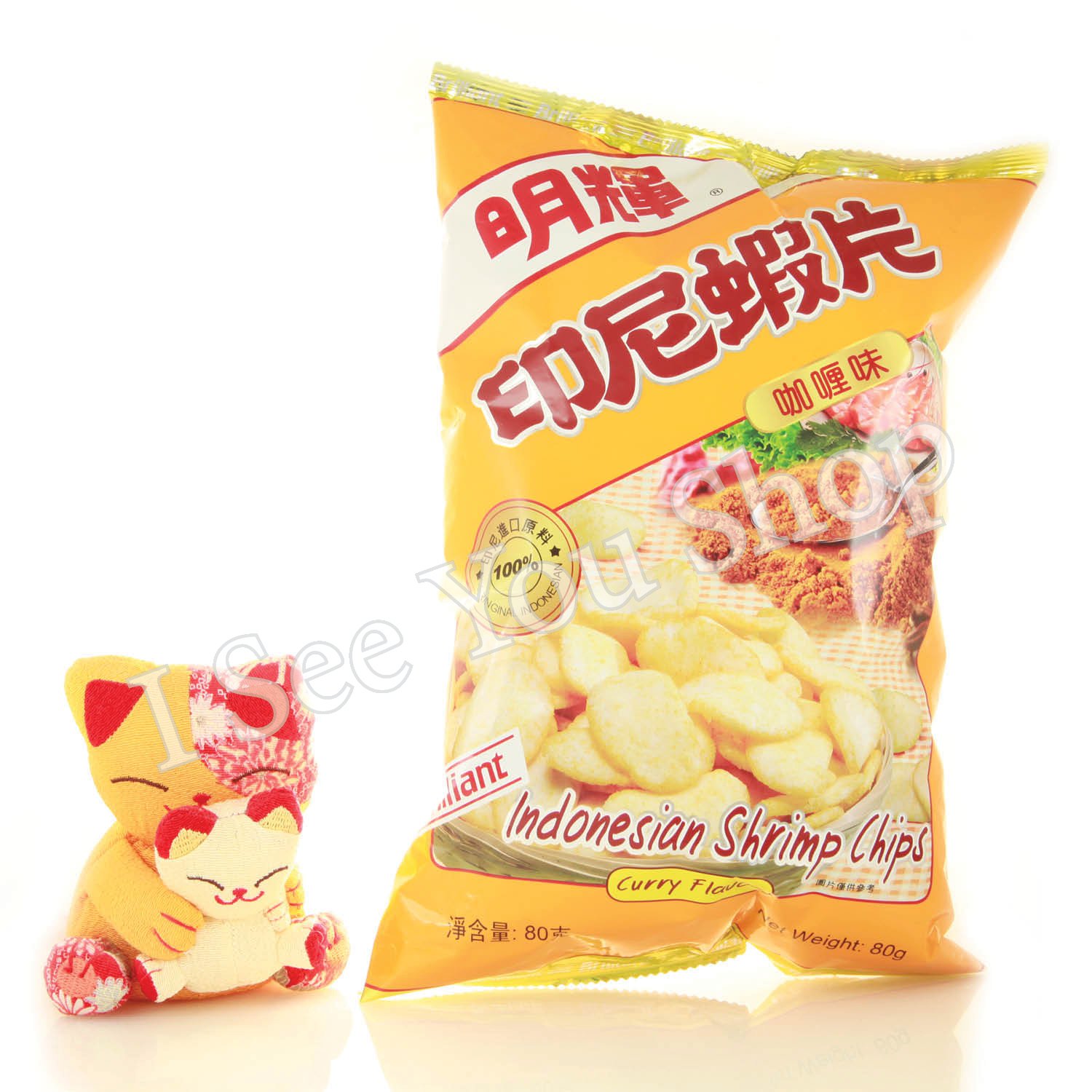 æè¼å°å°¼è¦ç åå©å³ 80g Brilliant Indonesian Shrimp Chips Curry Flavour 80g