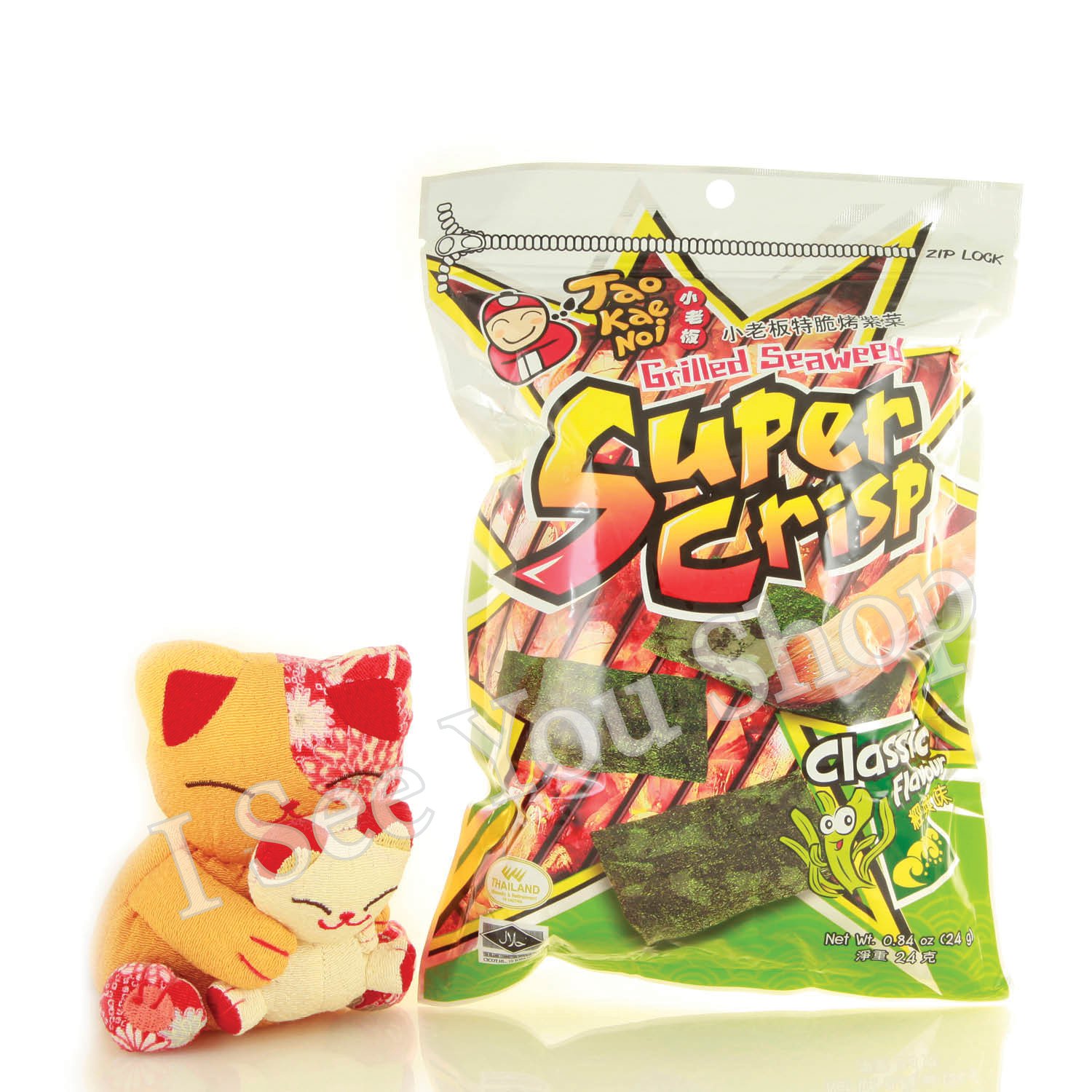 å°èæ¿ç¹èç¤ç´«è ç¶å¸å³ 24g Tao Kae Noi Super Crisp Grilled Seaweed Classic Flavour 24g