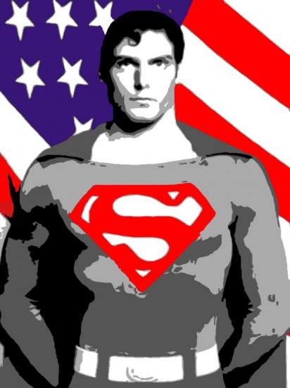 Christopher Reeves as Superman Acrylic Pop Art Painting