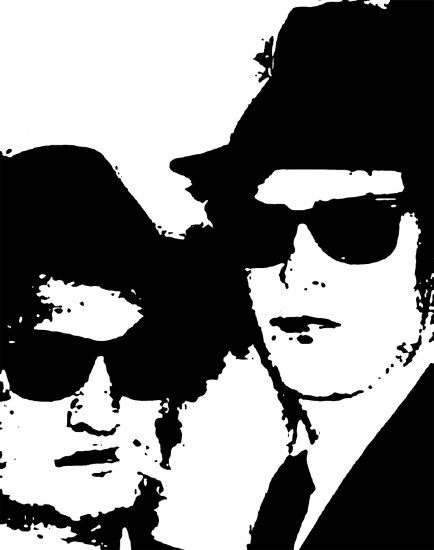 The Blues Brothers Acylic Pop Art Painting