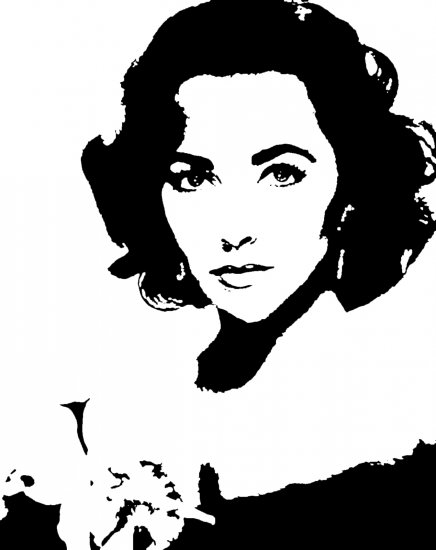 Elizabeth Taylor Acylic Pop Art Painting