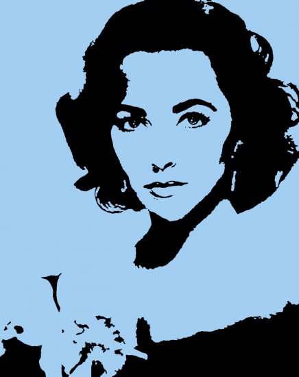 Elizabeth Taylor Acylic Pop Art Painting