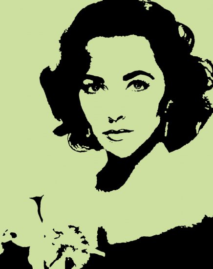 Elizabeth Taylor Acylic Pop Art Painting