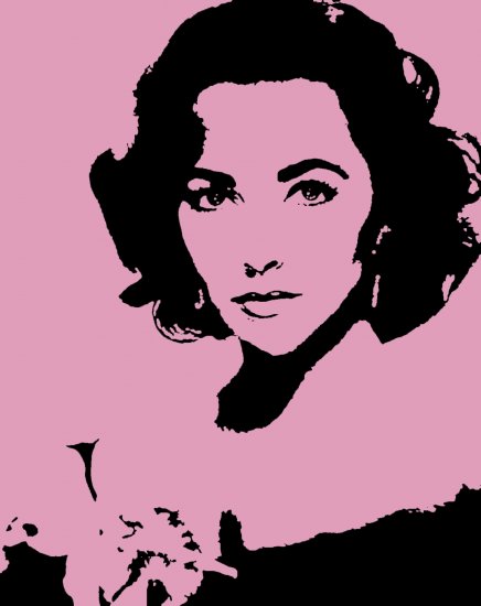 Elizabeth Taylor Acylic Pop Art Painting