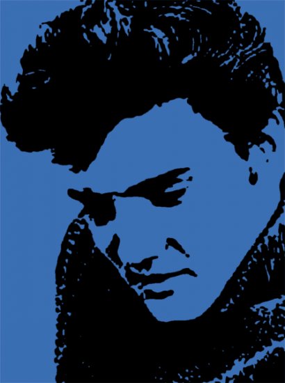 Elvis in Blue Acrylic Pop Art Painting
