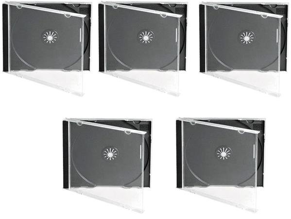CD JEWEL CASE BLACK 5PCS