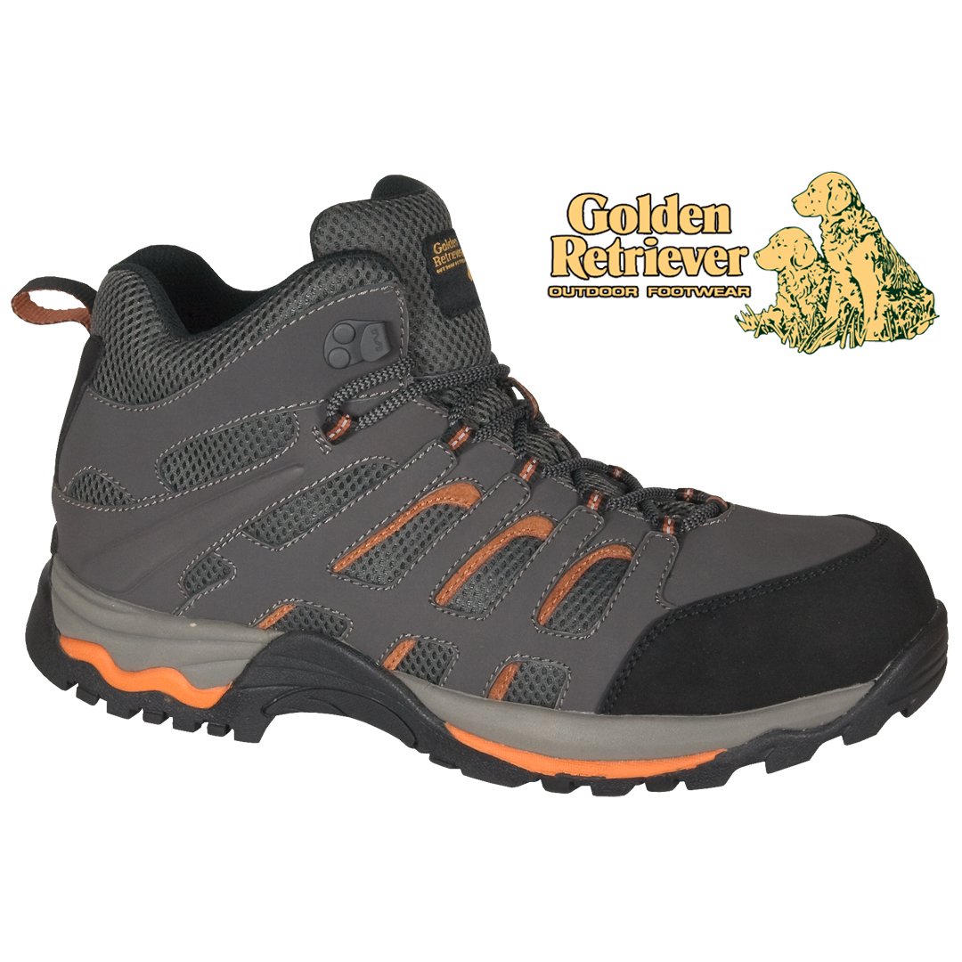 GRAY WATERPROOF LEATHER/MESH HIKER - 7572