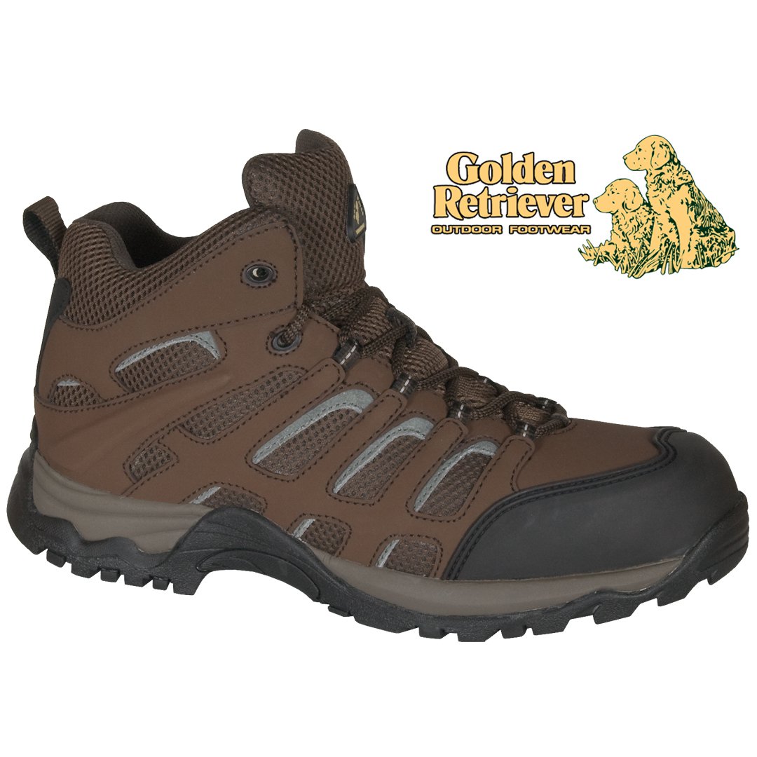 BROWN WATERPROOF LEATHER /MESH HIKER - 7573