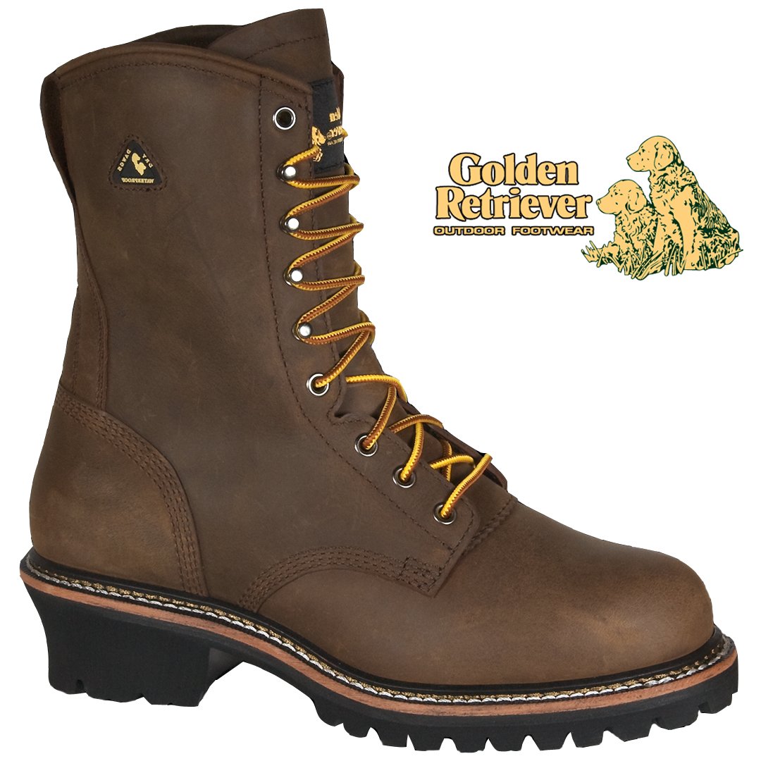 9" CRAZY HORSE WATERPROOF BUFFALO LEATHER LOGGER - 9205