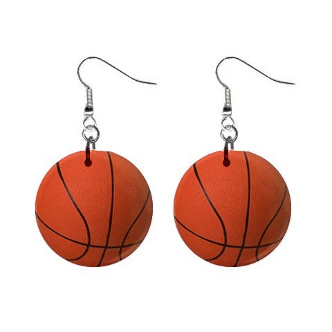 Basketball Dangle Earrings Jewelry 1 inch Buttons 12207849