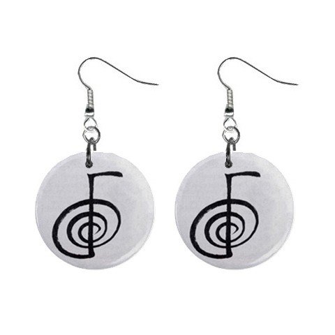Cho Ku Rei Power of the Universe Dangle Earrings Jewelry 1 inch Buttons 12225199
