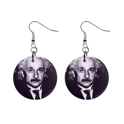 Albert Einstein Dangle Earrings Jewelry 1 inch Buttons 12240240