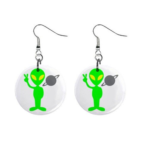 Alien Toby Axis Dangle Earrings Jewelry 1 inch Buttons 12247271