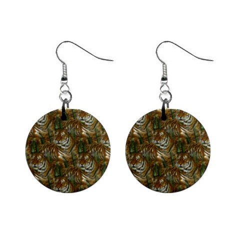 Tigers Tigers Tigers Dangle Earrings Jewelry 1 inch Buttons 12176334